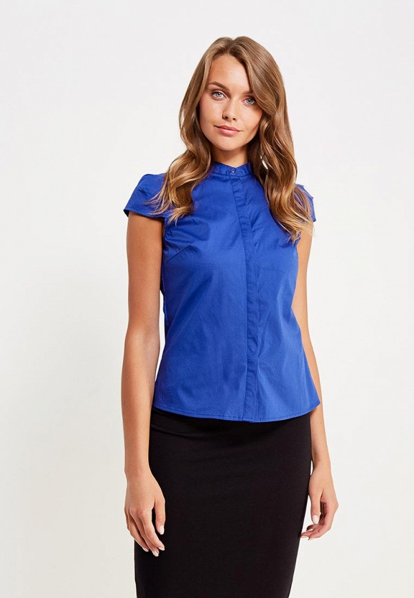 Синяя блузка с коротким рукавом
